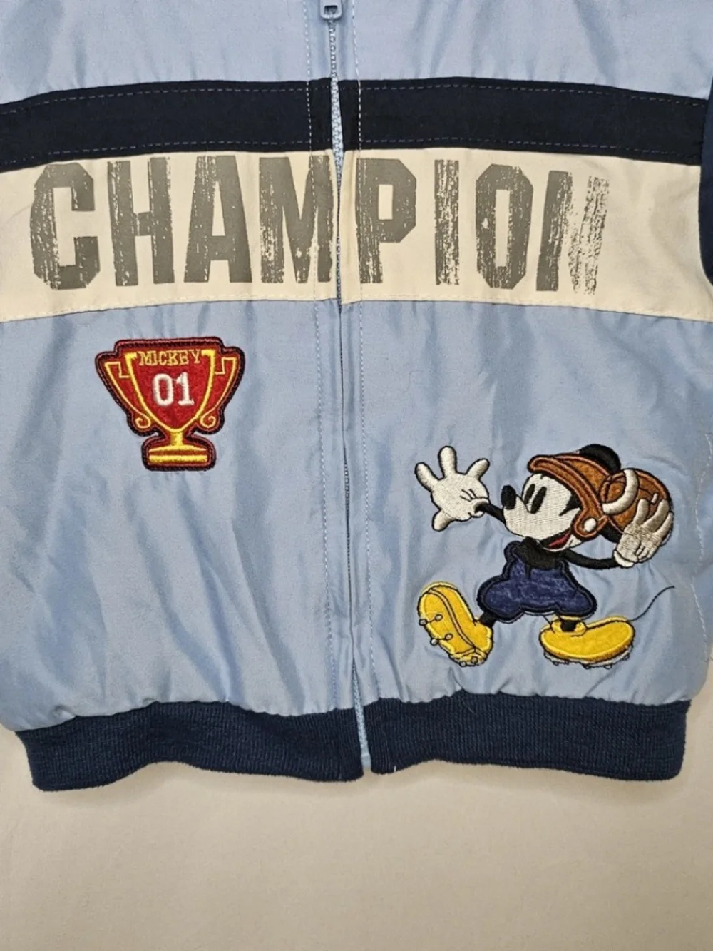 Disney Baby Boys Mickey Mouse Football Blue Champion 01 Zip Hoodie Jacket 18M